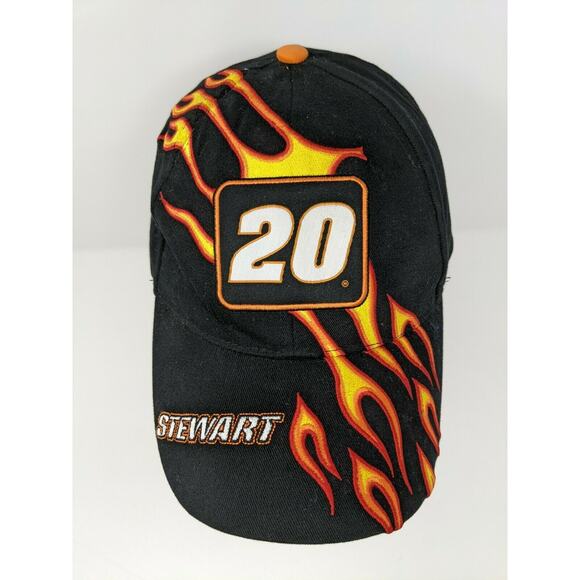 Tony Stewart #20 Strapback Hat Embroidered Flames Winners Circle NASCAR - Picture 2 of 12